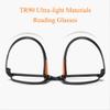 3 Pack Ultralight Reading Glasses Women Men Square Vintage Elegant Presbyopia Eyeglasses Protective Glasses Foldable +100 Black view 3