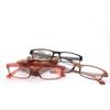 3 Pack Ultralight Reading Glasses Women Men Square Vintage Elegant Presbyopia Eyeglasses Protective Glasses Foldable +350 Tawny view 2