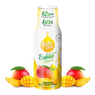 FruttaMax Mango Syrup | Less Sugar | 60% Real Fruit Concentrate | Suitable for soda Machine 500ml