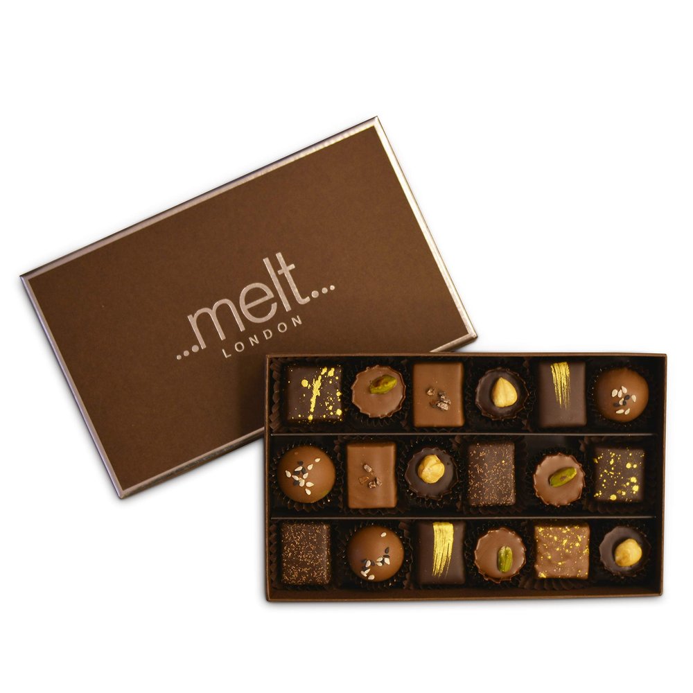 Box of 18 Fresh Chocolates, Melt Chocolates London