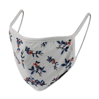 Michelsons of London Blue/Red Flower Cotton Face Covering
