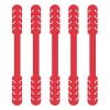 TBOC Mask Extension Strap - [Pack 5 Units] Adjustable Extender [Red] Anti-Tightening Holder Band for Ear Protection Decompression Ear-Loop Anti-Slip Extension Hook Silicone Earsaver with Grips view 2