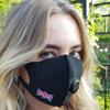 2 Pack Unisex Reusable Face Mask Protection Washable Facial Skin Mouth Nose Shield Breathable Anti Smoke Pollution Bike Motorcycle Sport (Black Mask with UK Flag) view 3