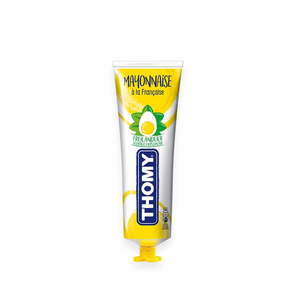 Thomy Mayonnaise - Low Sugar Mayo - Easy to Squeeze Tube - Make Every Snack Food More Appetizing, 256 g (Pack of 5)
