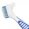 Denture Brush ~ Rubber Grips, Easy Hold Handle, Double Bristle Head (Blue, One Size) view 2
