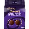 Cadbury Darkmilk Buttons Chocolate Bag, Dark Chocolate, 90g view 1