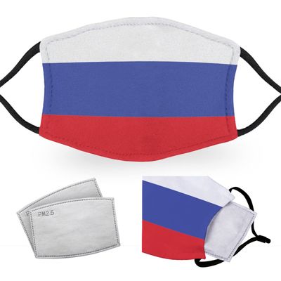 Russia Flag - Adult Face Masks - 2 Filters Included