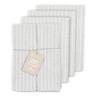 MEEMA Set of 4 Reusable Cloth Napkins | Cotton Fabric, Grey Dinner Napkins | Washable Natural Table Napkins, 50 x 47 cm view 1