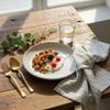 MEEMA Set of 4 Reusable Cloth Napkins | Cotton Fabric, Grey Dinner Napkins | Washable Natural Table Napkins, 50 x 47 cm view 2