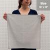 MEEMA Set of 4 Reusable Cloth Napkins | Cotton Fabric, Grey Dinner Napkins | Washable Natural Table Napkins, 50 x 47 cm view 4