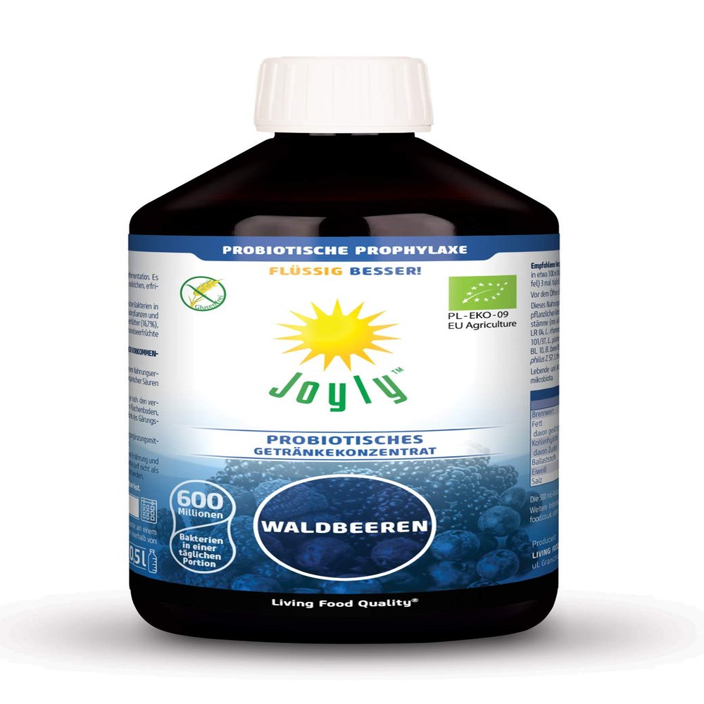 JOY DAY Bio Concentrate of Probiotic Drink Forests Fruit | 500 ml | 600 Million Live Probiotics Bacteria | 15 Health Strain with Lactobacillus Acidophilus, Lactobacillus Rhamnosus