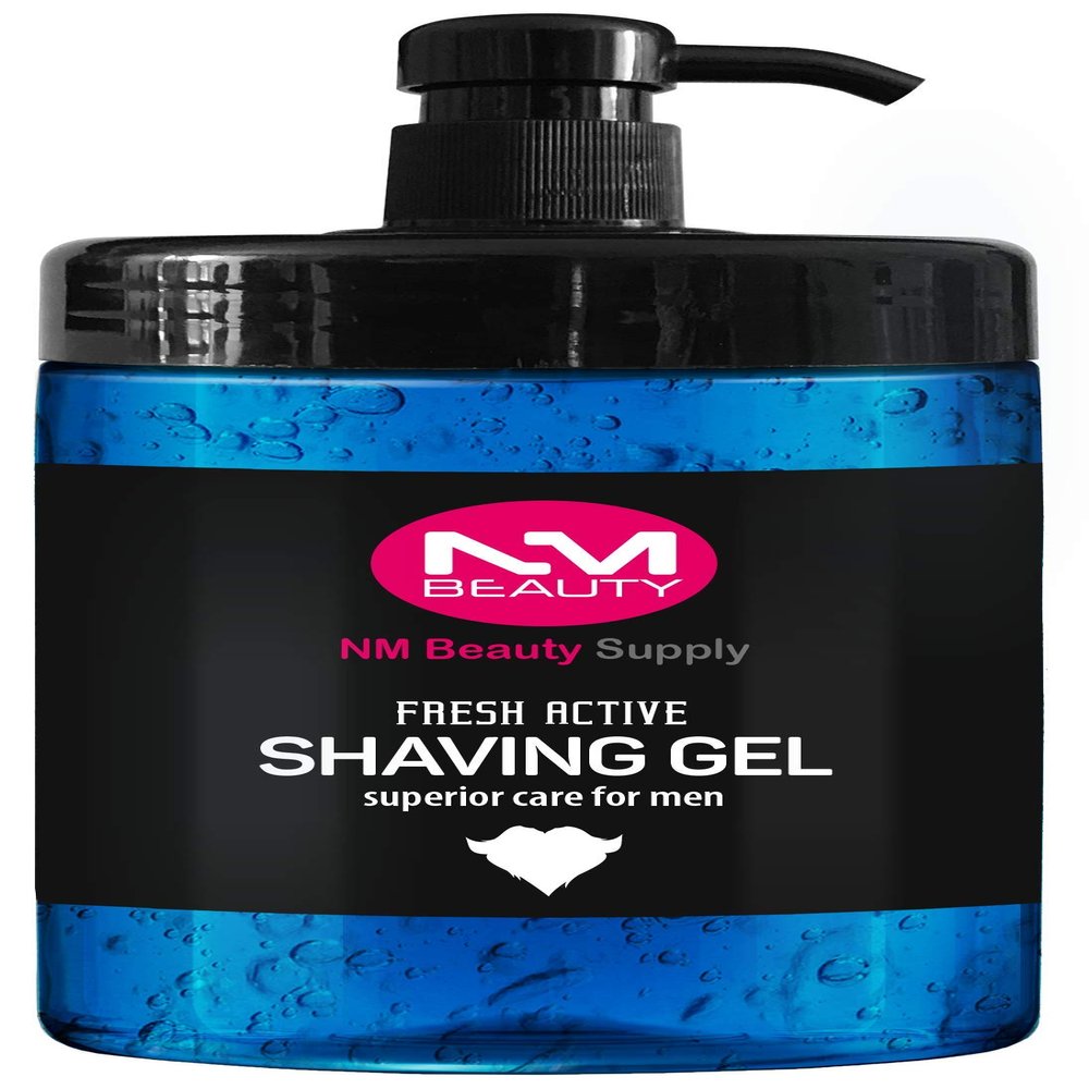 NM Beauty Professional Fresh Active Shaving Gel Sapphire Blue For Salon and Barbers Men 1000ML
