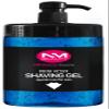 NM Beauty Professional Fresh Active Shaving Gel Sapphire Blue For Salon and Barbers Men 1000ML view 1