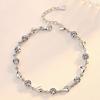 Bracelet Jewelry Women S Silver-Plated Crystal Bracelet Diamond-Shaped Zircon Heart Bracelet view 2