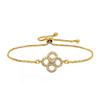 Bracelet Jewelry 3A Copper Inlaid Zircon Flower Petal Bracelet Adjustable Pull Bracelet view 1