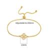 Bracelet Jewelry 3A Copper Inlaid Zircon Flower Petal Bracelet Adjustable Pull Bracelet view 3