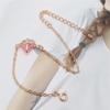 Bracelet Jewelry 925 Silver Plated Bracelet Natural Pink Crystal Rose Heart Bracelet view 3