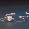 Bracelet Jewelry 925 Silver Plated Bracelet Natural Pink Crystal Rose Heart Bracelet view 4