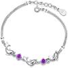 Bracelet Jewelry Women S Silver-Plated Bracelet Zircon Bracelet With Dolphin Bay Lovers view 1