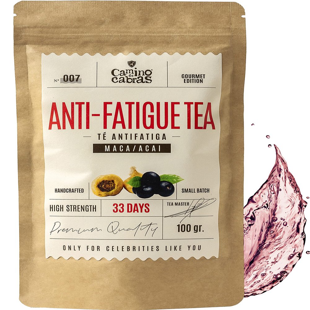 Anti Fatigue Tea - CAMINO DE CABRAS - Helps Reduce Tiredness and Fatigue - Stress Relief - Superfood - Caffeine free - Loose Leaf Tea 100g