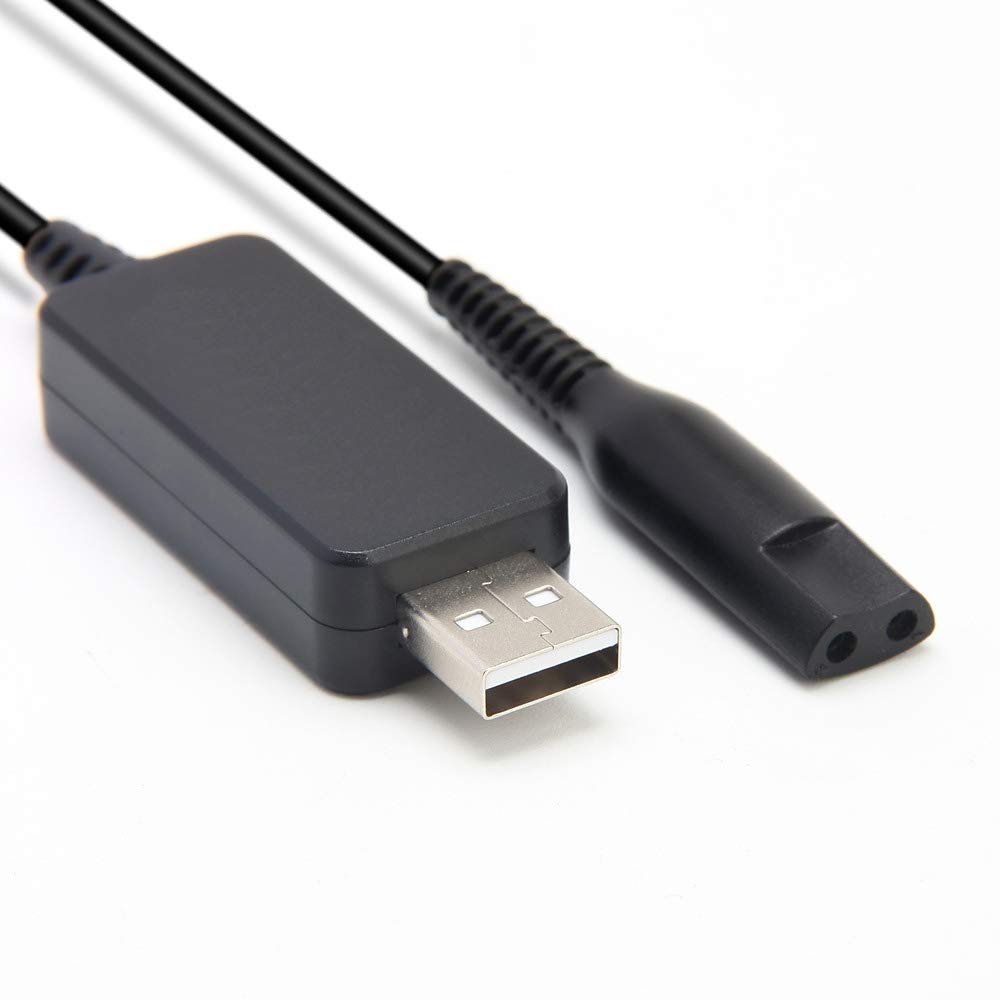 12V USB Charger Cable Power Cord for Braun Series 1,3,5,7,9 Electric Razor Shaver 3020S,3080S,760CC,790CC,340s,190s,5190cc,5210,9095cc