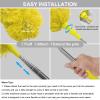 Microfiber Duster with Extension Pole(Stainless Steel), Extra Long 100 inches, with Bendable Head, Extendable Duster for Cleaning Ceiling Fan, High Ceiling, Keyboard, Furniture & Cobweb Yellow view 2