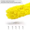 Microfiber Duster with Extension Pole(Stainless Steel), Extra Long 100 inches, with Bendable Head, Extendable Duster for Cleaning Ceiling Fan, High Ceiling, Keyboard, Furniture & Cobweb Yellow view 4