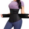 ASHLONE Waist Trainer for Women Latex Underbust Cincher Sport Corset Trimmer Belt, Black-4hooks & 2belts, XXXL view 1