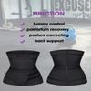 ASHLONE Waist Trainer for Women Latex Underbust Cincher Sport Corset Trimmer Belt, Black-4hooks & 2belts, XXXL view 3