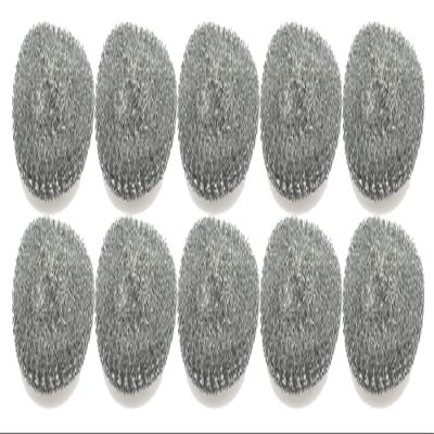 Stainless Steel Wool Brush - Pack of 10 - Wire Metal Sponge for Dish Scouring Scrubber Pads