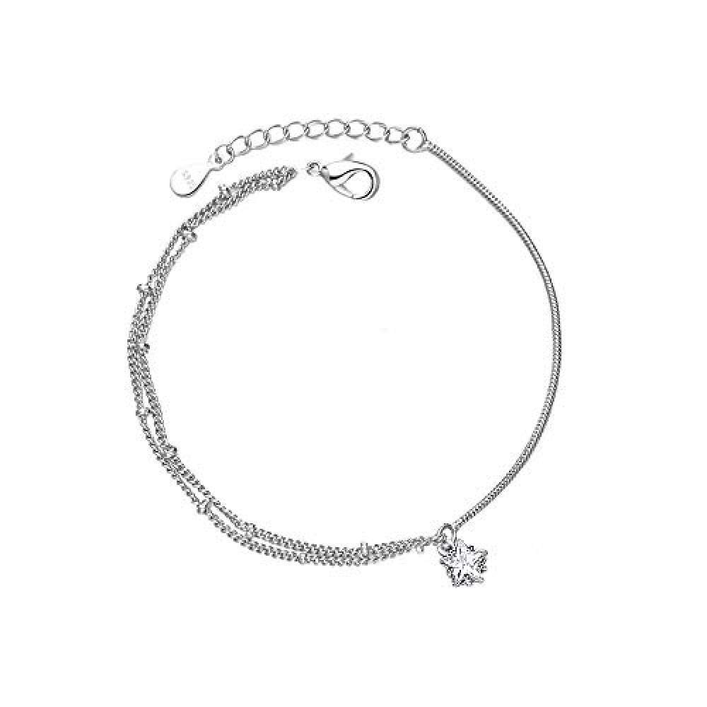 Bracelet Jewelry Women S Bracelet Sparkling Zircon Star Bracelet Sweet And Creative Double-Layered Jewelry For Students