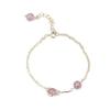 Bracelet Jewelry Women S Bracelet Natural Crystal Strawberry Crystal Gray Moonlight Bracelet Elastic Rope Hollow Five-Pointed Star Simple Bracelet view 1