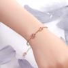 Bracelet Jewelry Women S Bracelet Natural Crystal Strawberry Crystal Gray Moonlight Bracelet Elastic Rope Hollow Five-Pointed Star Simple Bracelet view 2