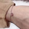 Bracelet Jewelry Ladies Bracelet Cute Creative Peach Blossom Strawberry Crystal Cat Bracelet Student Girlfriend Hand Jewelry Gift view 2