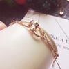 Bracelet Jewelry Women S Bracelet Double Ring Love Double-Layer Bracelet True Gold-Plated Color-Preserving Hypoallergenic Jewelry view 4
