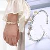 Bracelet Jewelry Women S Bracelet Korean Imitation Silver-Plated Couple Cherry Blossom Creative Opening Bracelet Vintage Literary Bracelet Bracelet view 4