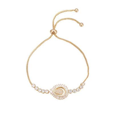 Bracelet Jewelry Women S Bracelet Stylish Simple And Versatile Diamond-Set Bracelet Water Drop Gold-Plated Bracelet