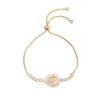 Bracelet Jewelry Women S Bracelet Stylish Simple And Versatile Diamond-Set Bracelet Water Drop Gold-Plated Bracelet view 1