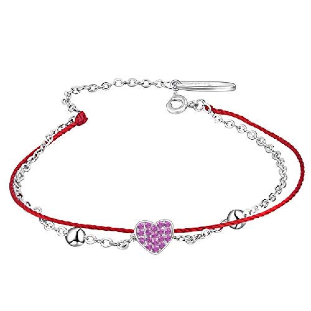 Bracelet Jewelry Women S Bracelet Andlove Diamond Bracelet Double-Layer Bead Heart Bracelet