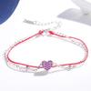 Bracelet Jewelry Women S Bracelet Andlove Diamond Bracelet Double-Layer Bead Heart Bracelet view 3