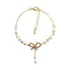 Bracelet Jewelry Ladies Bracelet Able And Beautiful Pearl Personal Jewelry Bracelet With Diamond Bow And Diamond view 1
