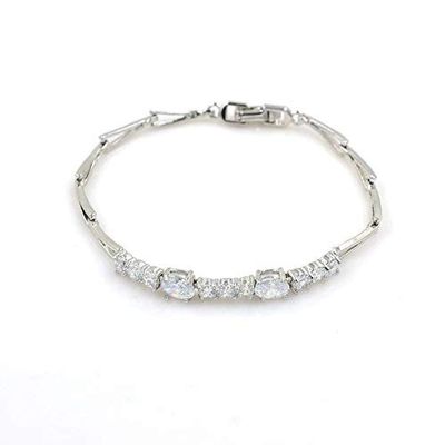 Bracelet Jewelry Women S Bracelet White Gold Crystal Bracelet With Bamboo Buckle Delicate Jewelry With Diamonds