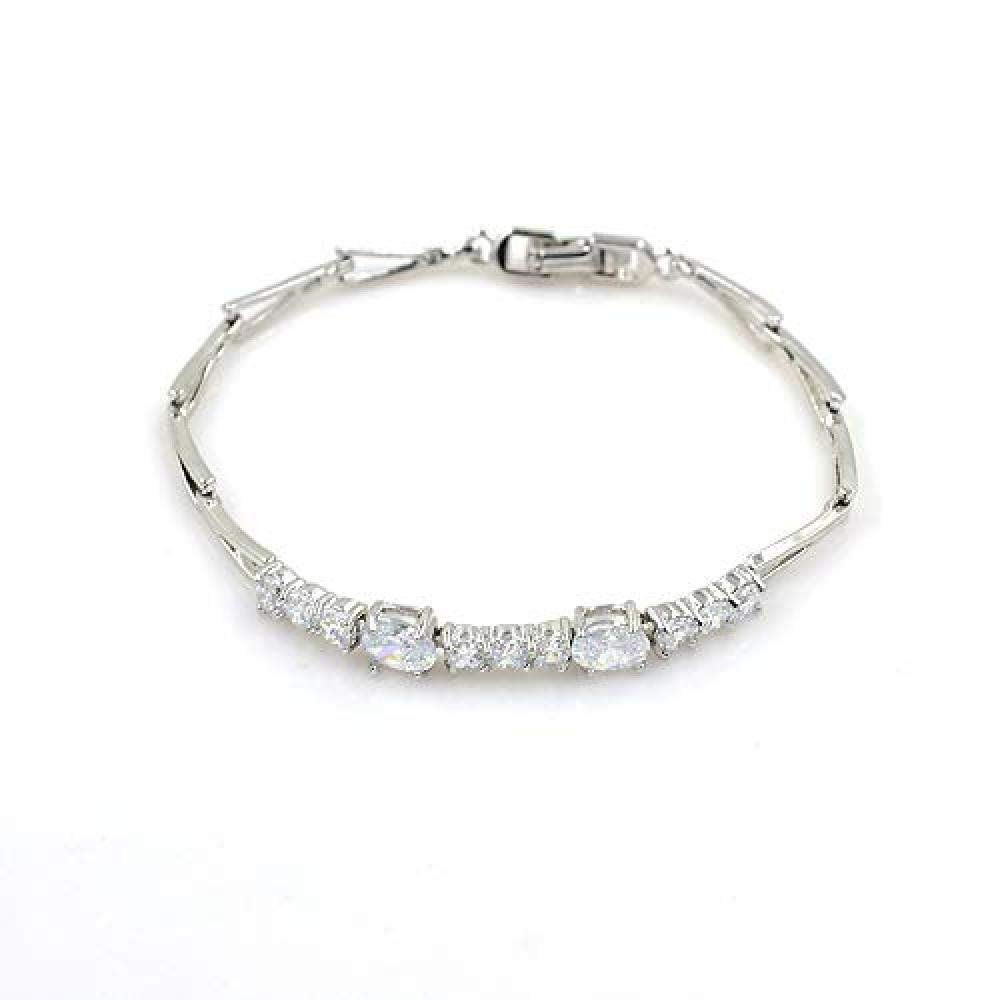 Bracelet Jewelry Women S Bracelet White Gold Crystal Bracelet With Bamboo Buckle Delicate Jewelry With Diamonds