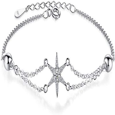 Bracelet Jewelry Women S Bracelet Korean Version Of Zircon Six-Point Star Bracelet Small Fresh Accessories