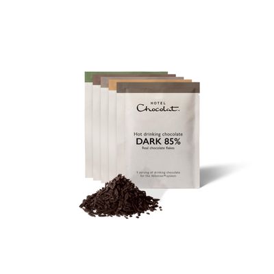 Hotel Chocolat Hot Chocolate Sachet Selection - Luxury Chocolate Flakes - Pack of 20 Single-Serve Sachets, 700g - Different Recipes Available - Made To Pair With The Velvetiser