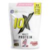 10X Athletic Whey Protein Powder - Strawberry Milkshake | 770g, 22 Servings | 25g Protein per Scoop | Low Calorie, Gluten-Free & Vegetarian | Smooth Taste | Muscle Support and Repair view 1