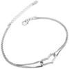 Bracelet Jewelry Silver Bracelet Love Heart-Shaped 925 Silver Women S Bracelet Ankle Party Bracelet Jewelry Gift view 1