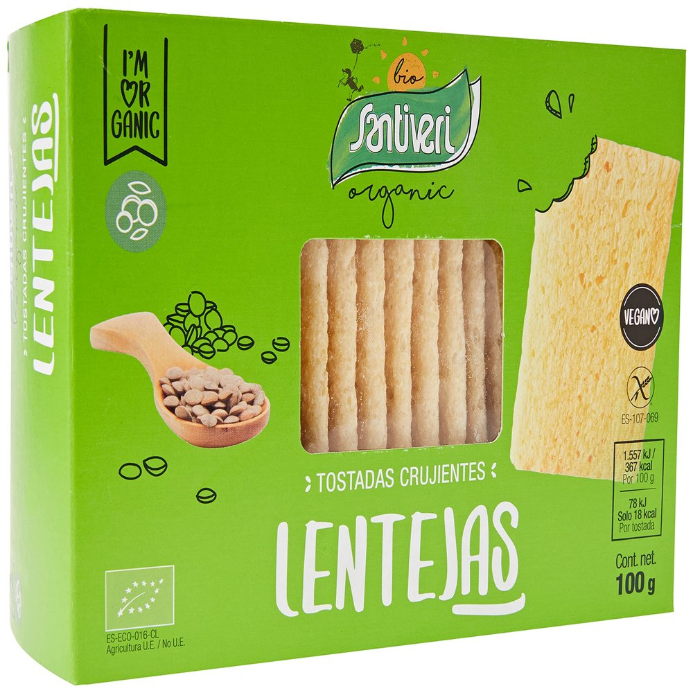 SANTIVERI Light Toast LENTILES Bio 100GR, Not Applicable, 240