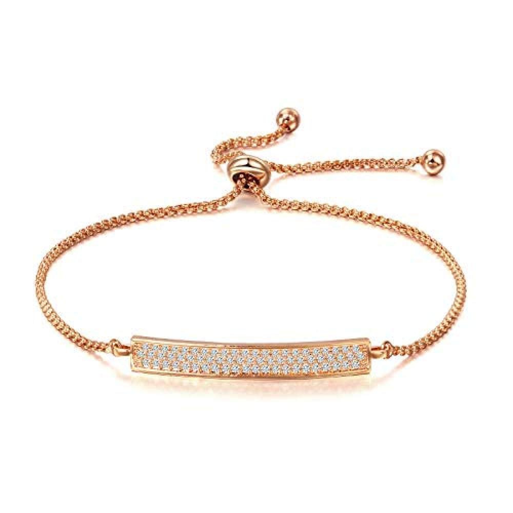 Bracelet Jewelry Women S Micro-Set Zircon Adjustable Adjustable Bracelet Small Rectangular Bracelet