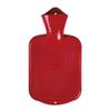 0.8 litre natural rubber hot water bottle, colour: red view 1